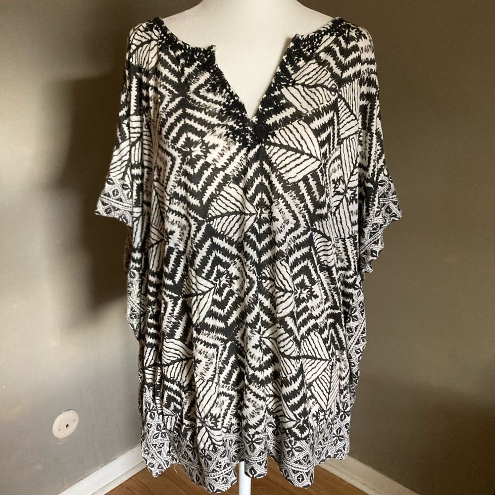 Lucky Brand Dolman Batwing Sleeve Blouse Top Size Large